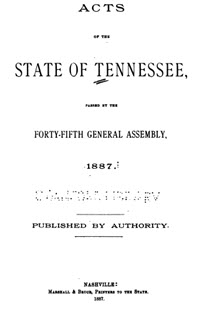 Acts of the State of Tennessee - 10685837